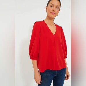 Tuckernuck Pomander Place Red Hollis Top S